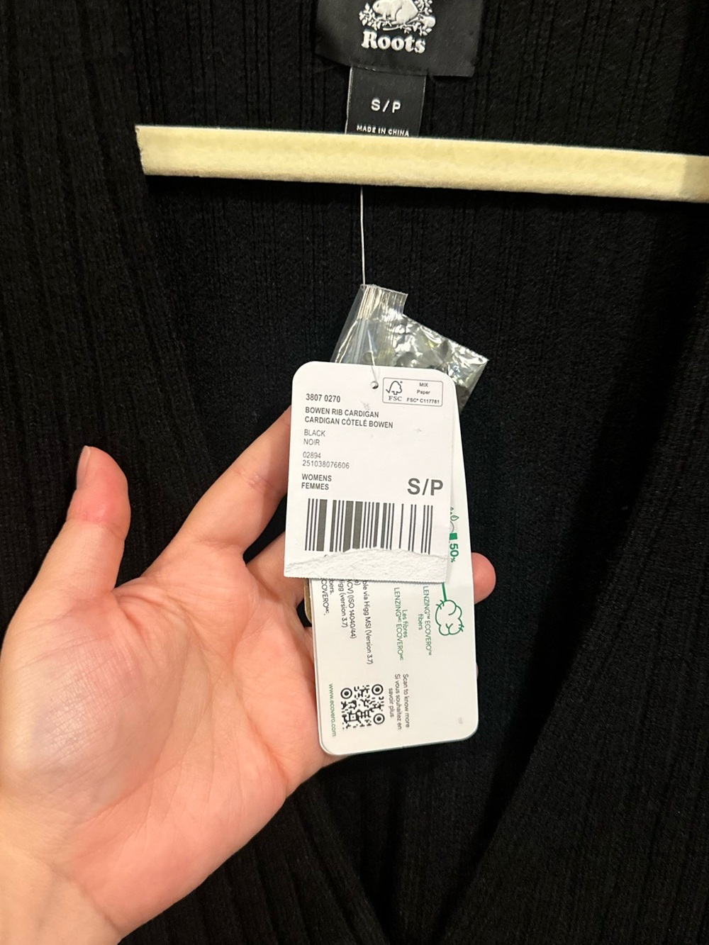 NWT Roots Bowen Rib Cardigan | Size S - Picture 4 of 7